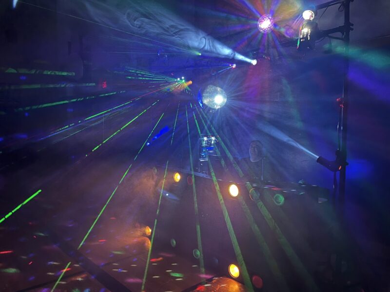 Mirror Ball and Laser FX lighting at Bicentennial